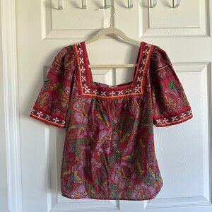 Sezane x Farm Rio Candice Blouse Floral Bela Sz 38 US 6